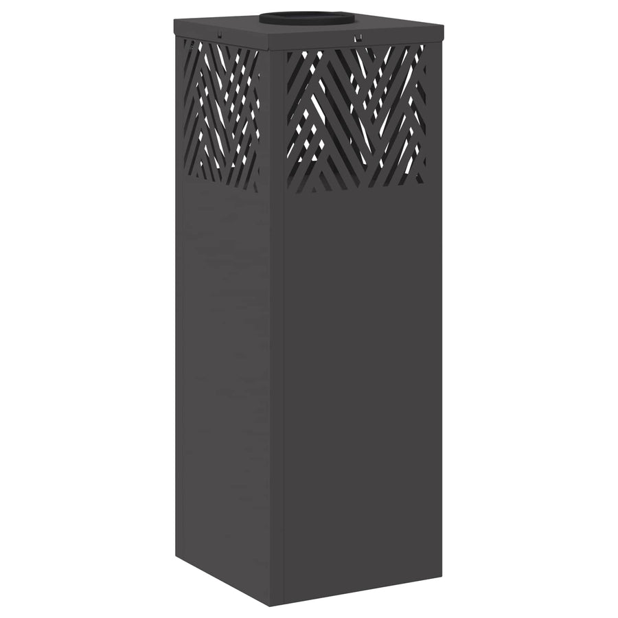 Solar Led Pad Licht Visgraat 2 Pcs Koudgewalst Staal 18 x 18 x 50 cm Zwart