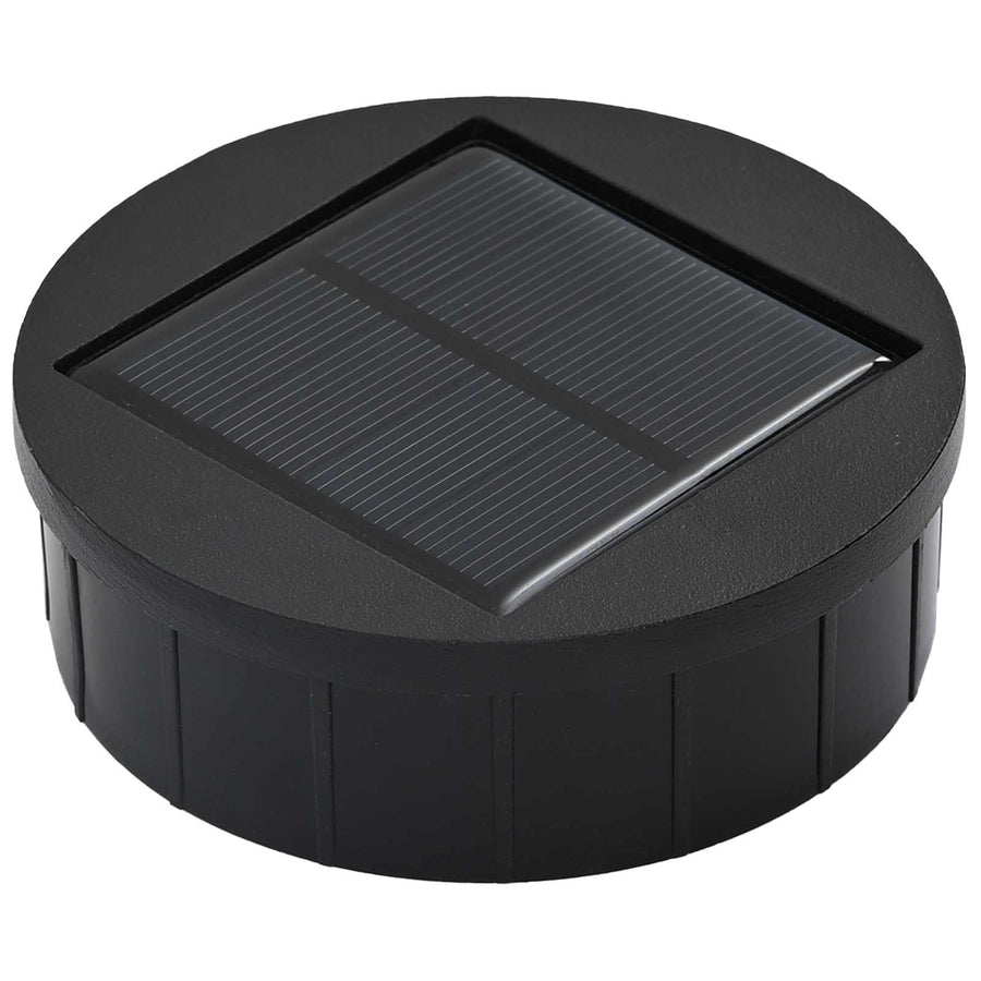 Solar Led Pad Licht Visgraat 2 Pcs Koudgewalst Staal 18 x 18 x 50 cm Zwart