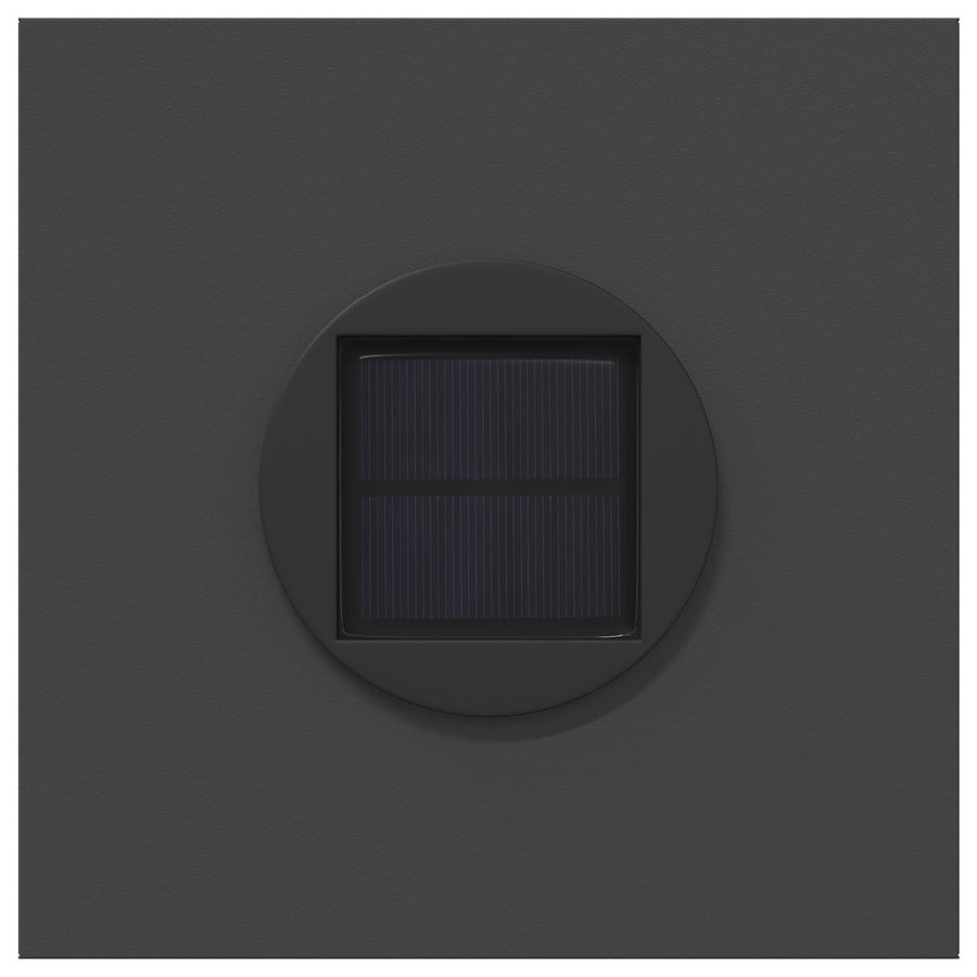 Solar Led Pad Licht Visgraat 2 Pcs Koudgewalst Staal 18 x 18 x 50 cm Zwart