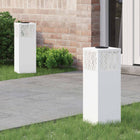 Solar LED pad licht 2 stuks wit 18x18x50 cm koudgewalst staal