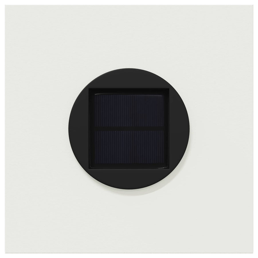 Solar Led Pad Licht Visgraat 2 Pcs Koudgewalst Staal 18 x 18 x 50 cm Wit