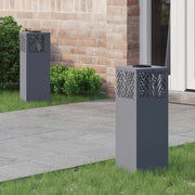 Solar LED pad licht 2 stuks antraciet 18x18x50 cm