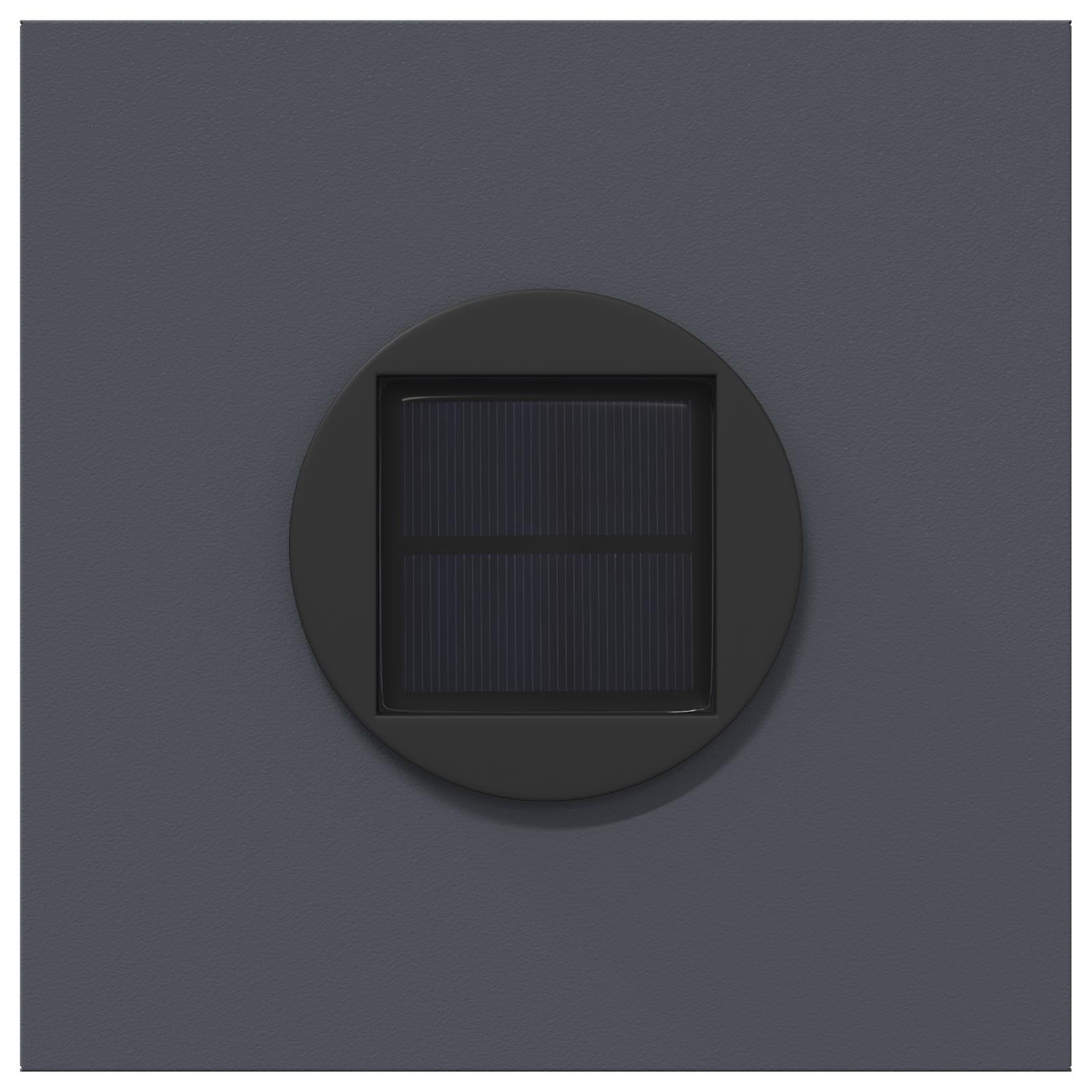 Solar Led Pad Licht Visgraat 2 Pcs Koudgewalst Staal 18 x 18 x 50 cm Antraciet