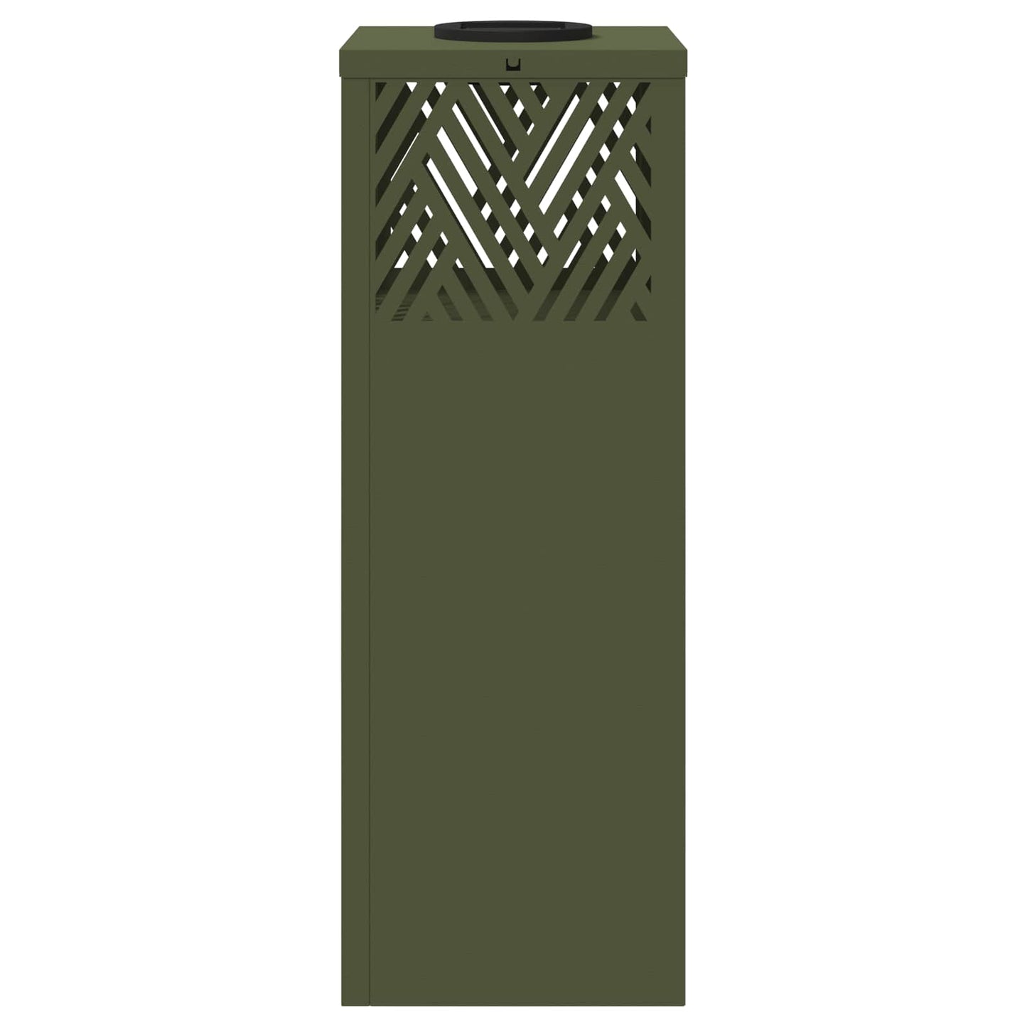 Solar Led Pad Licht 2 Pcs Olijf Groen Koudgewalst Staal 18 x 18 x 50 cm Olijfgroen