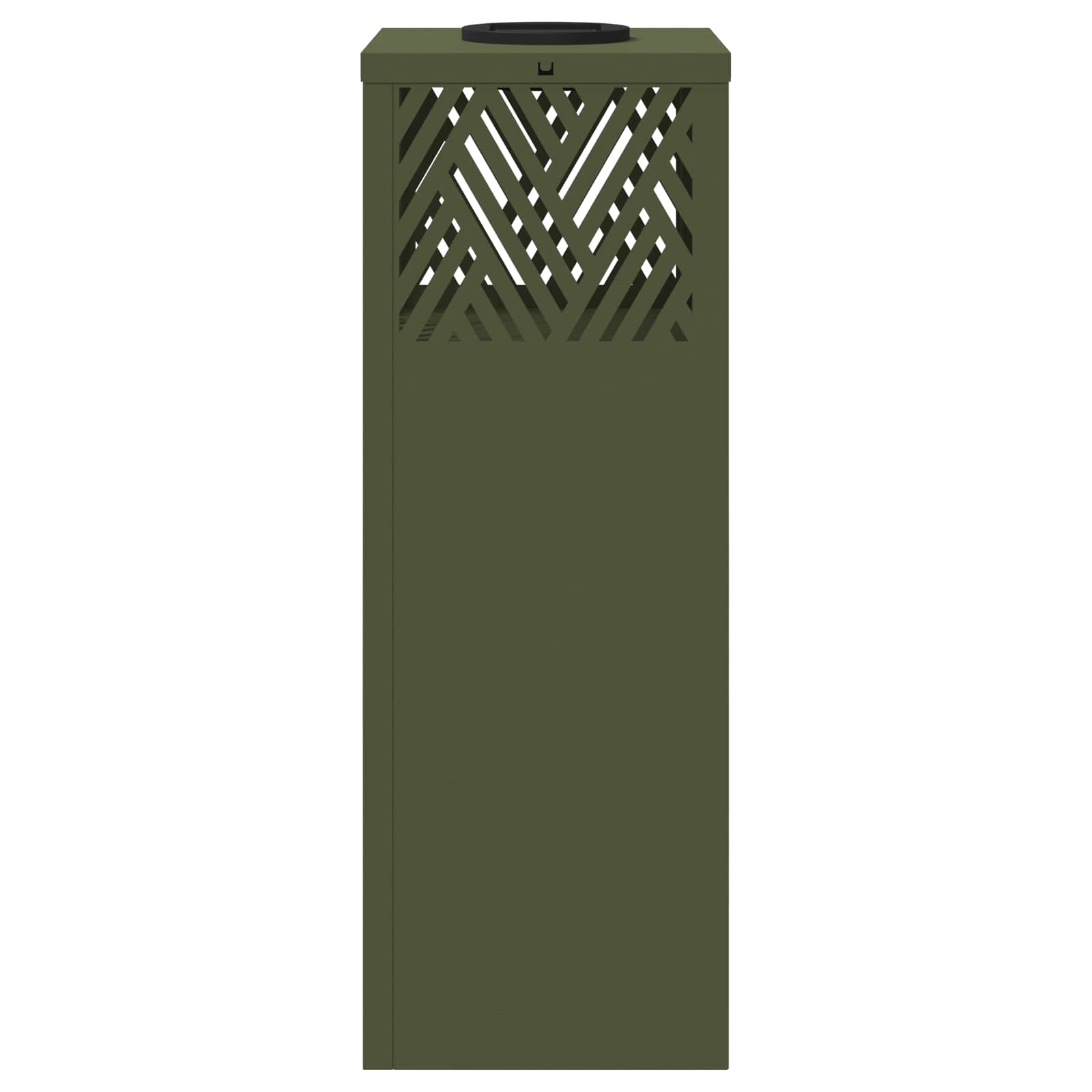 Solar Led Pad Licht 2 Pcs Olijf Groen Koudgewalst Staal 18 x 18 x 50 cm Olijfgroen