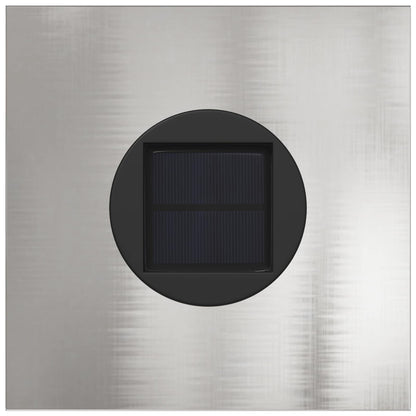 Solar Led Pad Licht 2 Pcs 18 x 18 x 50 cm Roestvrij staal