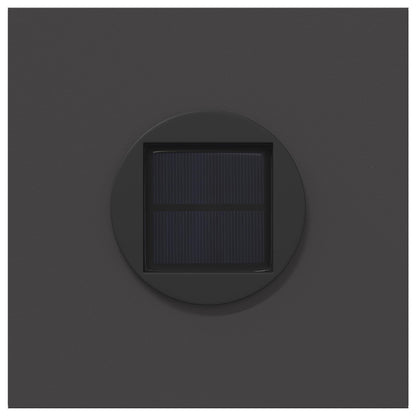 Solar Led Pad Licht Visgraat 2 Pcs Koudgewalst Staal 18 x 18 x 80 cm Zwart