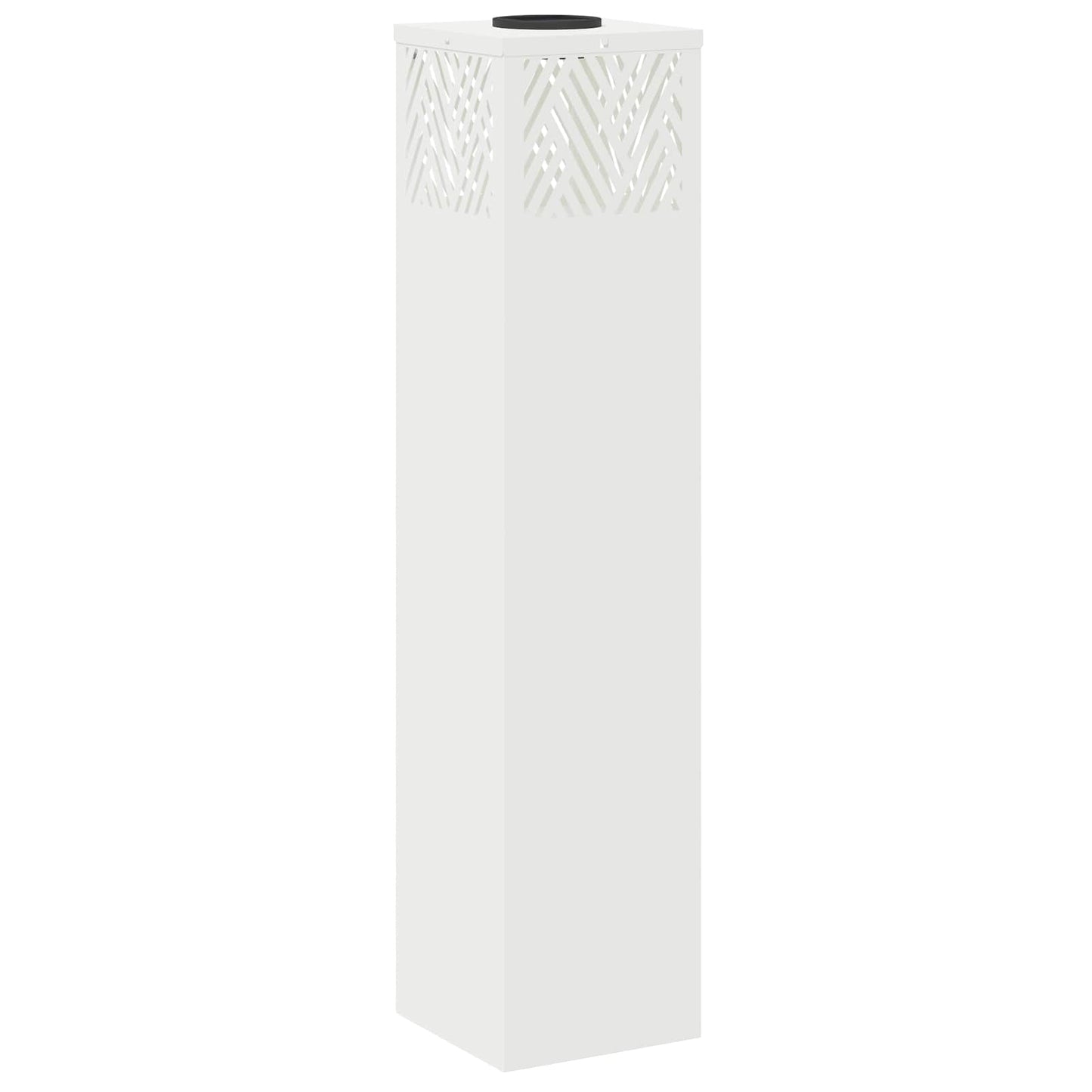 Solar Led Pad Licht Visgraat 2 Pcs Koudgewalst Staal 18 x 18 x 80 cm Wit
