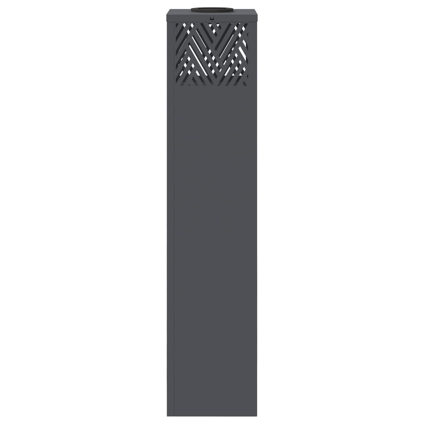 Solar Led Pad Licht Visgraat 2 Pcs Koudgewalst Staal 18 x 18 x 80 cm Antraciet
