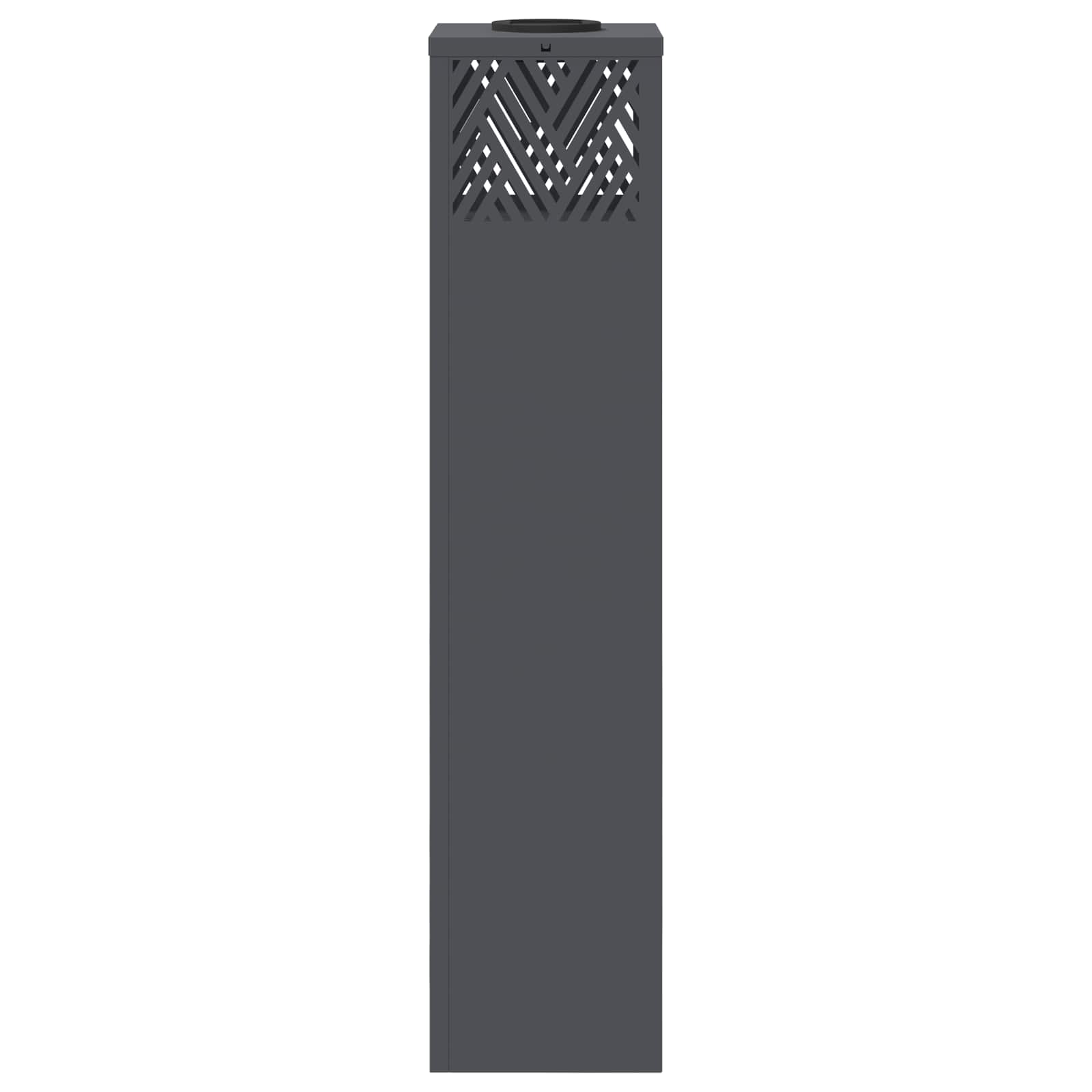 Solar Led Pad Licht Visgraat 2 Pcs Koudgewalst Staal 18 x 18 x 80 cm Antraciet