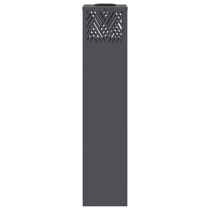Solar Led Pad Licht Visgraat 2 Pcs Koudgewalst Staal 18 x 18 x 80 cm Antraciet