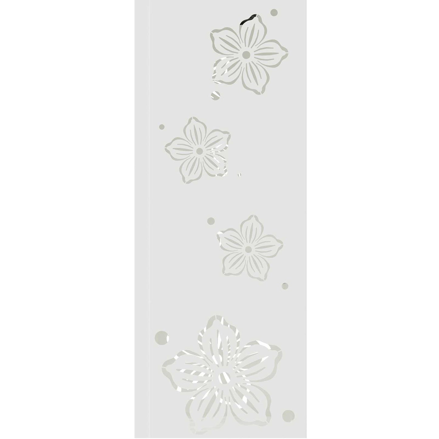 Solar Led Pad Licht 2 Pcs Koudgewalst Staal 18 x 18 x 50 cm Wit Vijf-blaadjes bloem