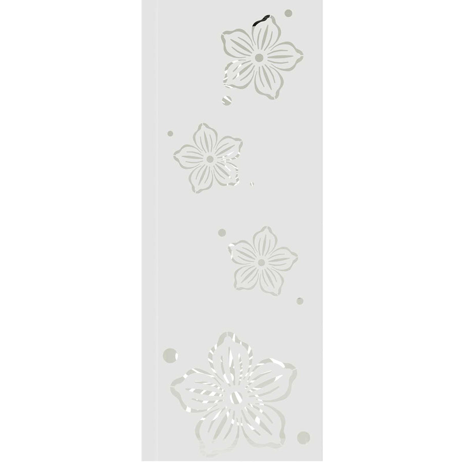 Solar Led Pad Licht 2 Pcs Koudgewalst Staal 18 x 18 x 50 cm Wit Vijf-blaadjes bloem
