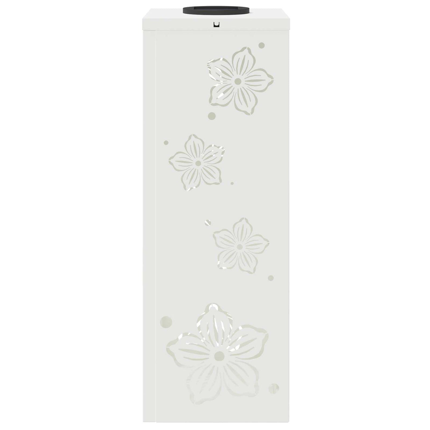 Solar Led Pad Licht 2 Pcs Koudgewalst Staal 18 x 18 x 50 cm Wit Vijf-blaadjes bloem