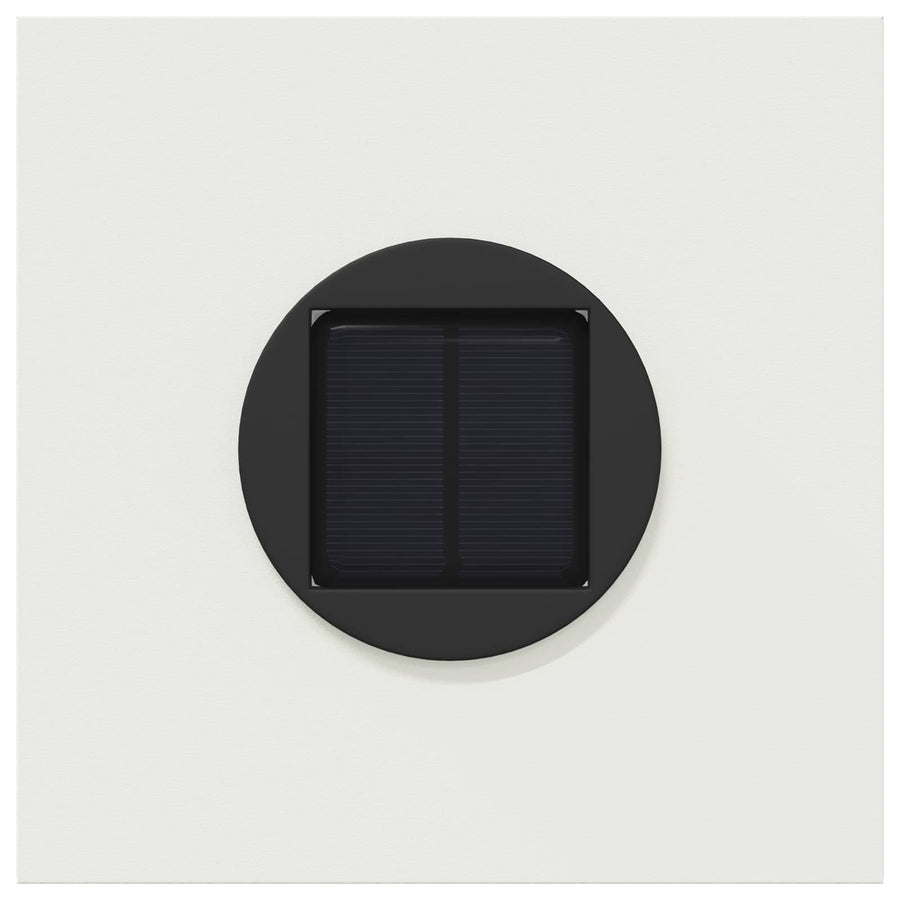 Solar Led Pad Licht 2 Pcs Koudgewalst Staal 18 x 18 x 50 cm Wit Vijf-blaadjes bloem