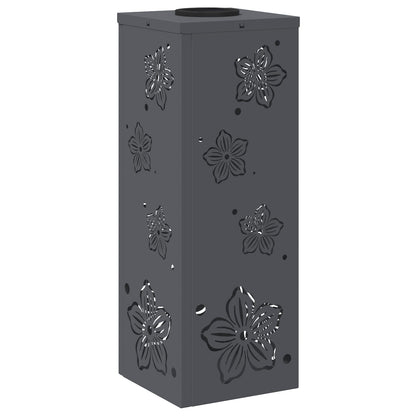 Solar Led Pad Licht 2 Pcs Koudgewalst Staal 18 x 18 x 50 cm Antraciet Vijf-blaadjes bloem