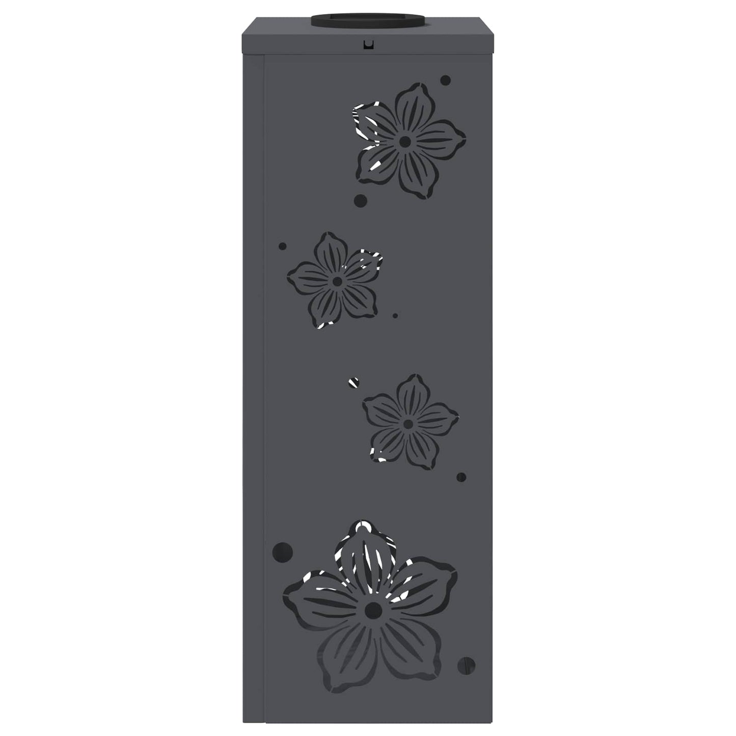 Solar Led Pad Licht 2 Pcs Koudgewalst Staal 18 x 18 x 50 cm Antraciet Vijf-blaadjes bloem