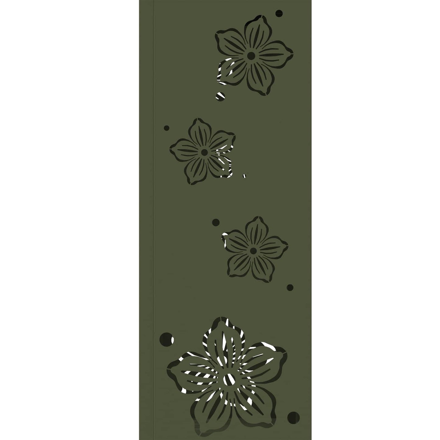Solar Led Pad Licht 2 Pcs Olijf Groen Koudgewalst Staal 18 x 18 x 50 cm Olijfgroen Vijf-blaadjes bloem