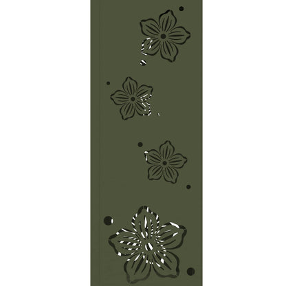 Solar Led Pad Licht 2 Pcs Olijf Groen Koudgewalst Staal 18 x 18 x 50 cm Olijfgroen Vijf-blaadjes bloem
