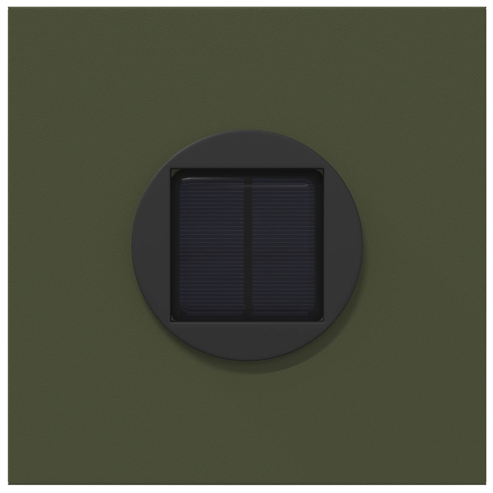 Solar Led Pad Licht 2 Pcs Olijf Groen Koudgewalst Staal 18 x 18 x 50 cm Olijfgroen Vijf-blaadjes bloem