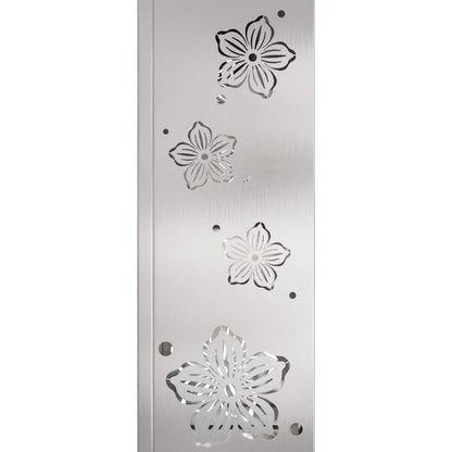 Solar Led Pad Licht 2 Pcs 18 x 18 x 50 cm Roestvrij staal Vijf-blaadjes bloem
