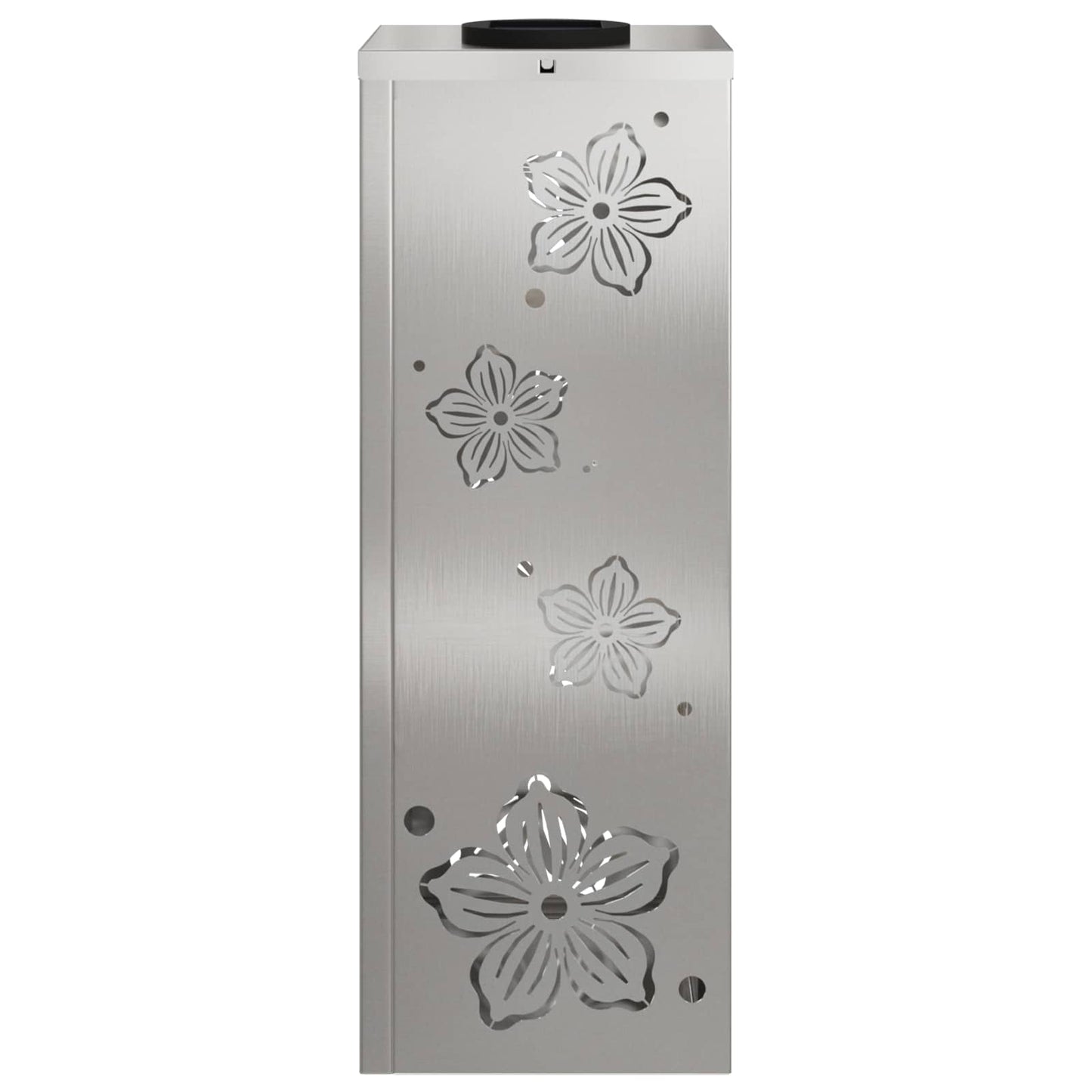 Solar Led Pad Licht 2 Pcs 18 x 18 x 50 cm Roestvrij staal Vijf-blaadjes bloem