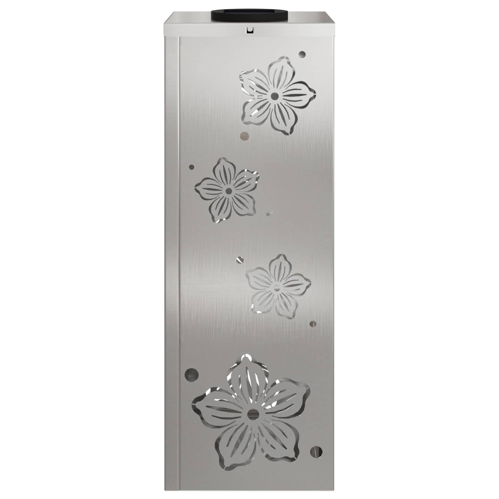 Solar Led Pad Licht 2 Pcs 18 x 18 x 50 cm Roestvrij staal Vijf-blaadjes bloem