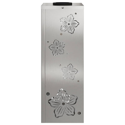 Solar Led Pad Licht 2 Pcs 18 x 18 x 50 cm Roestvrij staal Vijf-blaadjes bloem