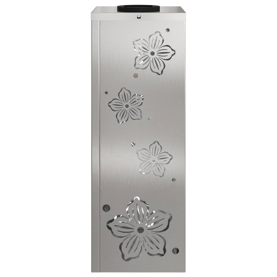 Solar Led Pad Licht 2 Pcs 18 x 18 x 50 cm Roestvrij staal Vijf-blaadjes bloem