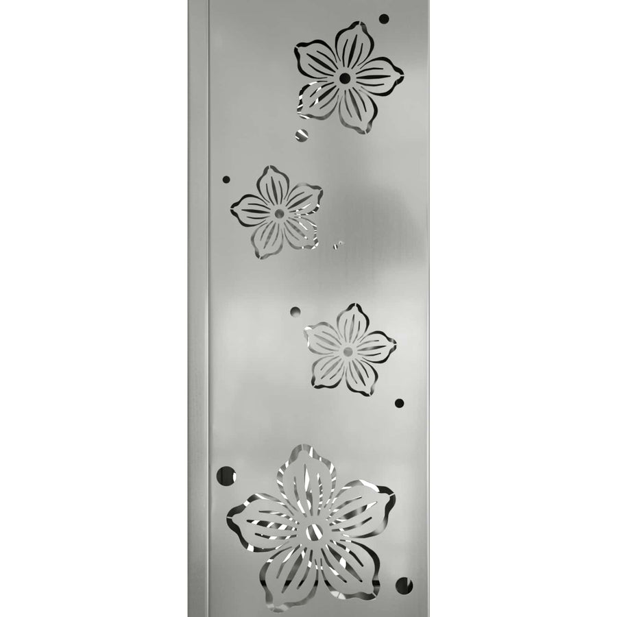 Solar Led Pad Licht 2 Pcs Gegalvaniseerd Gegalvaniseerd 18 x 18 x 50 cm Geëgalvaniseerd staal Vijf-blaadjes bloem