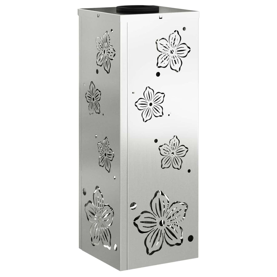 Solar Led Pad Licht 2 Pcs Gegalvaniseerd Gegalvaniseerd 18 x 18 x 50 cm Geëgalvaniseerd staal Vijf-blaadjes bloem