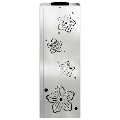 Solar Led Pad Licht 2 Pcs Gegalvaniseerd Gegalvaniseerd 18 x 18 x 50 cm Geëgalvaniseerd staal Vijf-blaadjes bloem