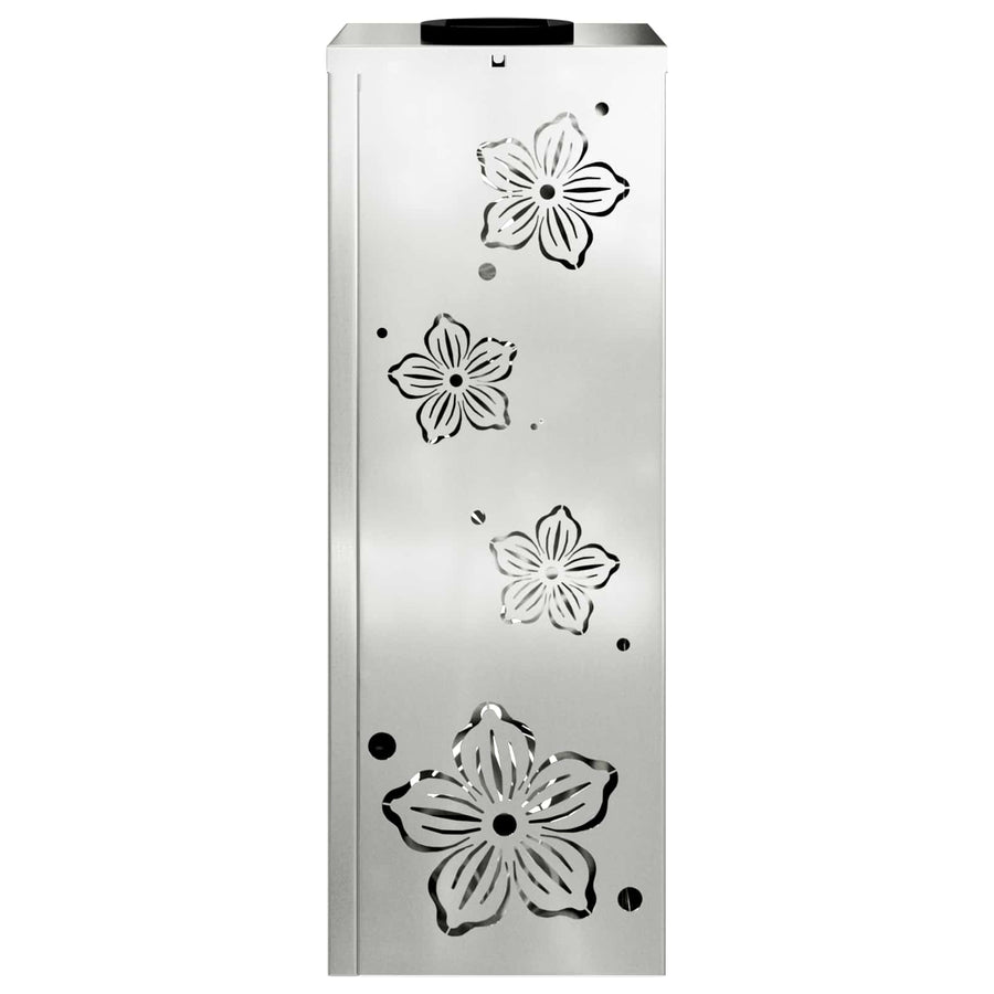 Solar Led Pad Licht 2 Pcs Gegalvaniseerd Gegalvaniseerd 18 x 18 x 50 cm Geëgalvaniseerd staal Vijf-blaadjes bloem