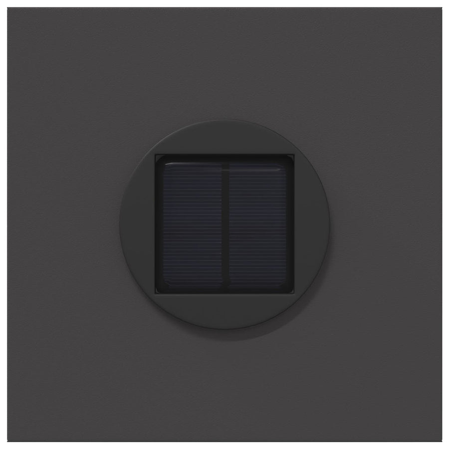 Solar Led Pad Licht 2 Pcs Koudgewalst Staal 18 x 18 x 80 cm Zwart Vijf-blaadjes bloem