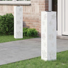 Solar LED pad licht 2 stuks 18x18x80 cm wit