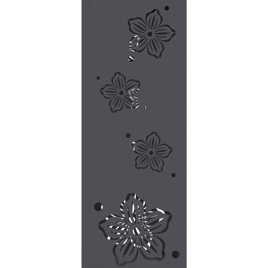 Solar Led Pad Licht 2 Pcs Koudgewalst Staal 18 x 18 x 80 cm Antraciet Vijf-blaadjes bloem