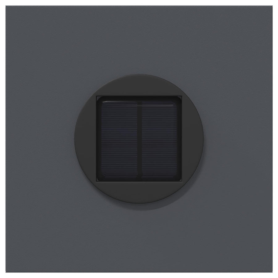 Solar Led Pad Licht 2 Pcs Koudgewalst Staal 18 x 18 x 80 cm Antraciet Vijf-blaadjes bloem