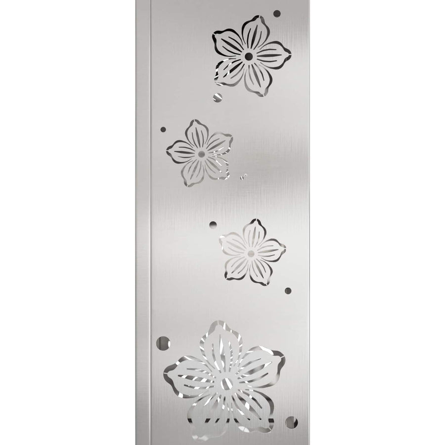 Solar Led Pad Licht 2 Pcs 18 x 18 x 80 cm Roestvrij staal Vijf-blaadjes bloem