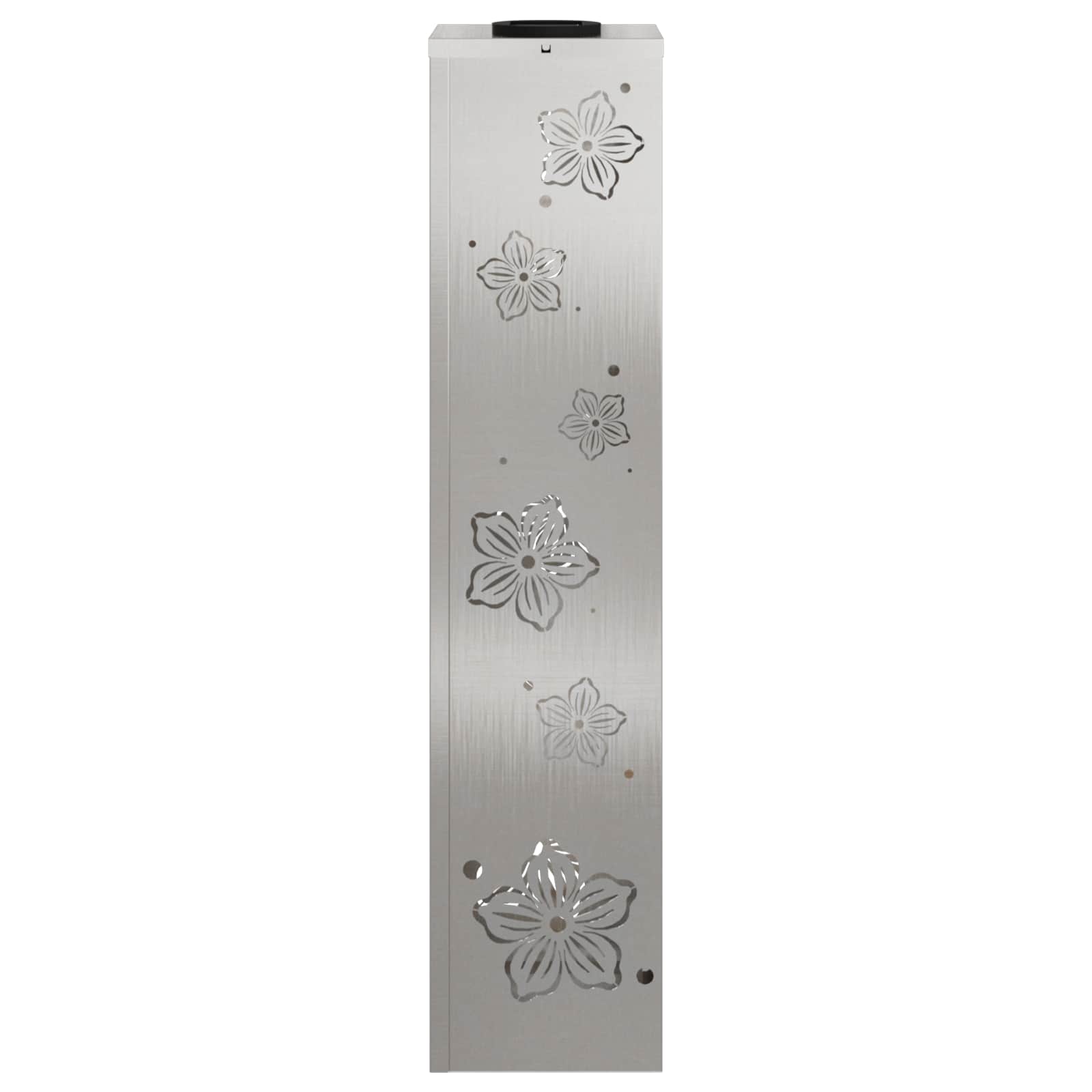 Solar Led Pad Licht 2 Pcs 18 x 18 x 80 cm Roestvrij staal Vijf-blaadjes bloem