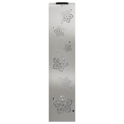 Solar Led Pad Licht 2 Pcs 18 x 18 x 80 cm Roestvrij staal Vijf-blaadjes bloem