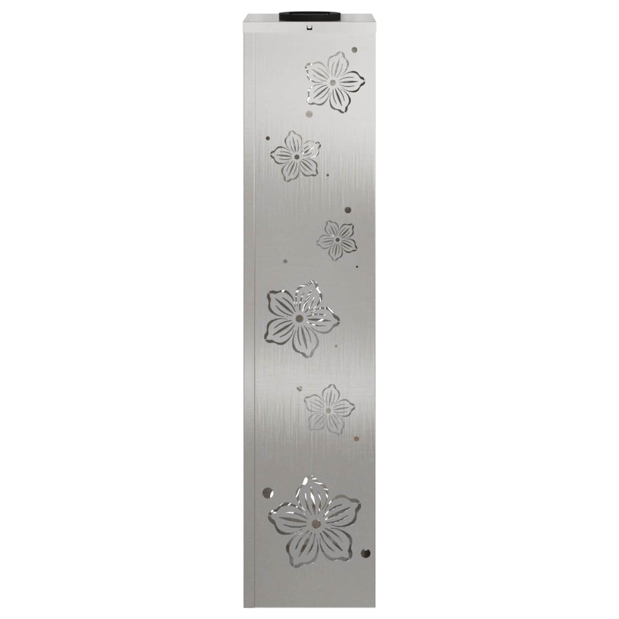 Solar Led Pad Licht 2 Pcs 18 x 18 x 80 cm Roestvrij staal Vijf-blaadjes bloem