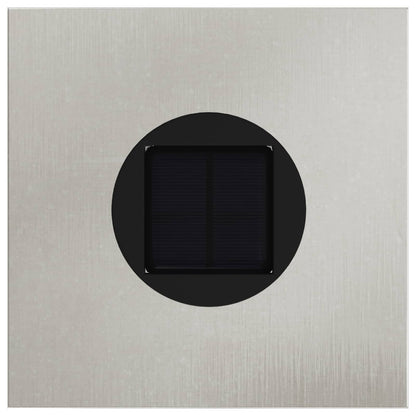 Solar Led Pad Licht 2 Pcs 18 x 18 x 80 cm Roestvrij staal Vijf-blaadjes bloem