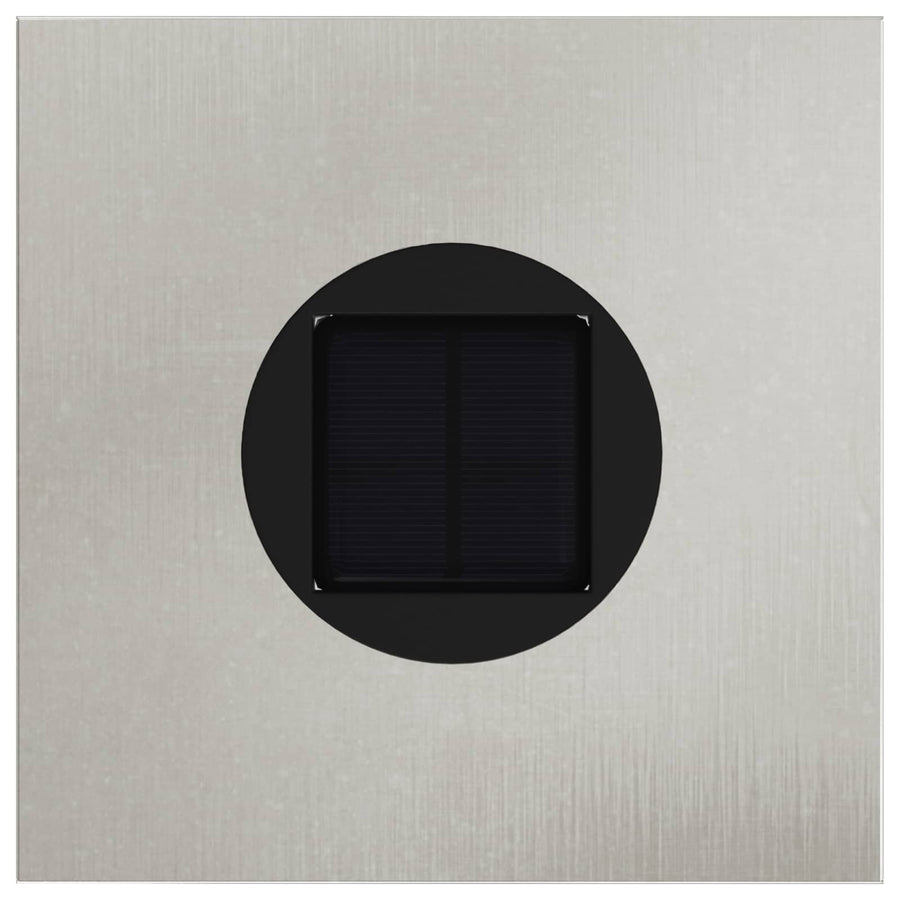 Solar Led Pad Licht 2 Pcs 18 x 18 x 80 cm Roestvrij staal Vijf-blaadjes bloem