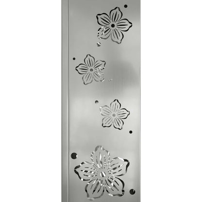 Solar Led Pad Licht 2 Pcs Gegalvaniseerd Gegalvaniseerd 18 x 18 x 80 cm Geëgalvaniseerd staal Vijf-blaadjes bloem