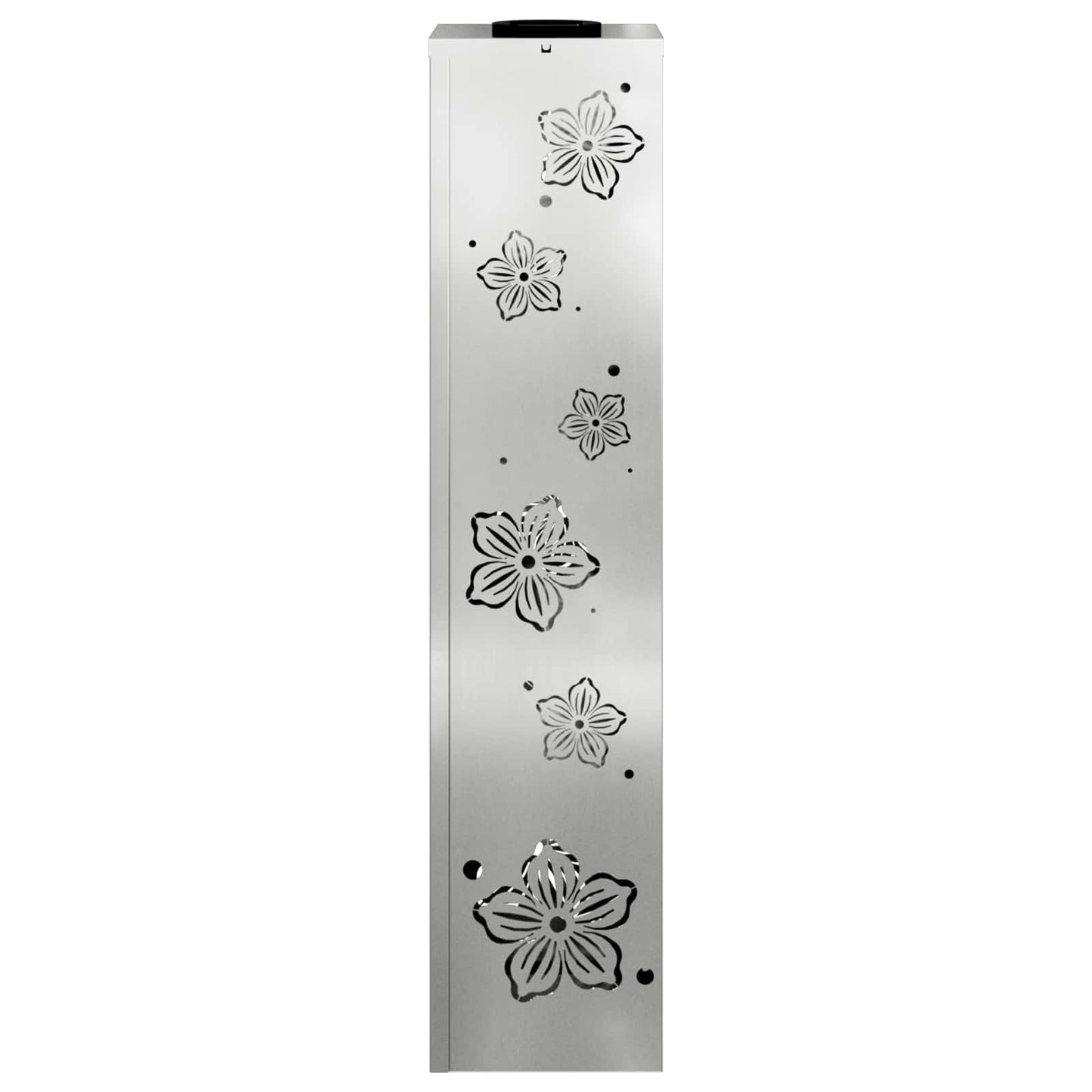 Solar Led Pad Licht 2 Pcs Gegalvaniseerd Gegalvaniseerd 18 x 18 x 80 cm Geëgalvaniseerd staal Vijf-blaadjes bloem