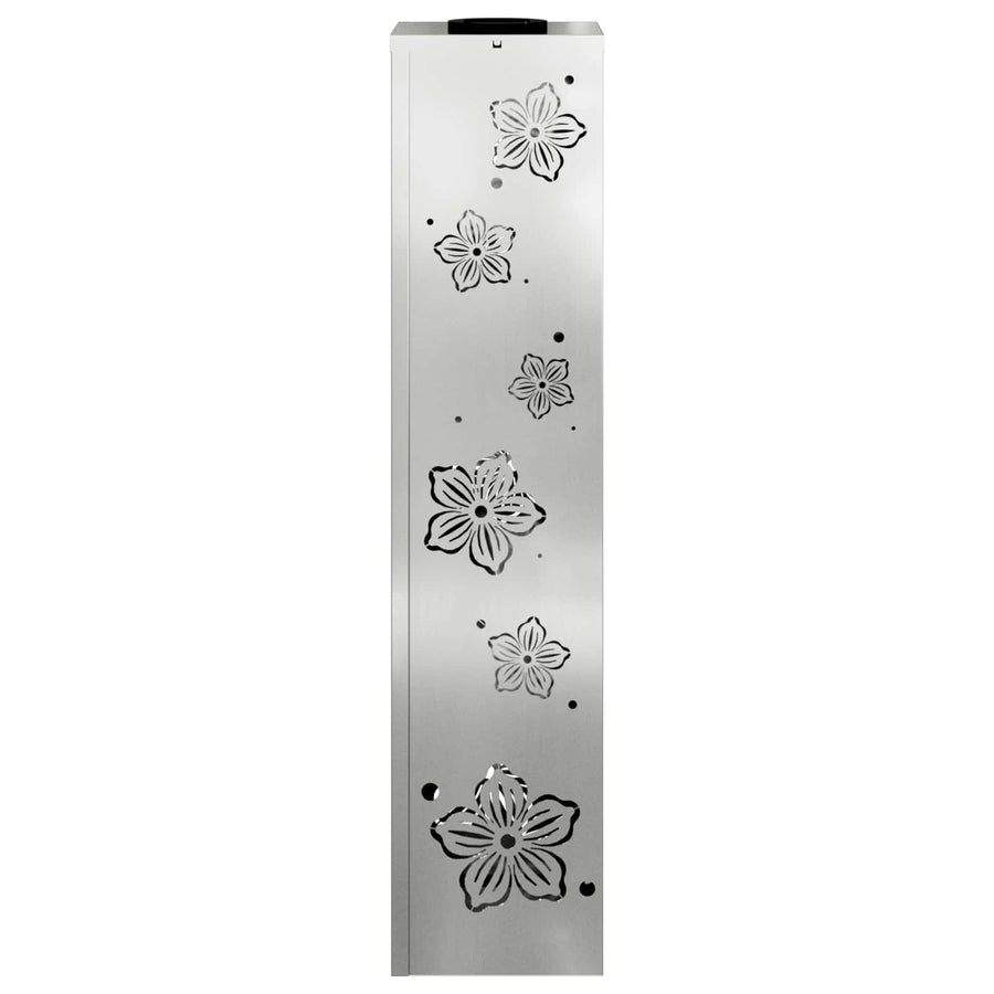 Solar Led Pad Licht 2 Pcs Gegalvaniseerd Gegalvaniseerd 18 x 18 x 80 cm Geëgalvaniseerd staal Vijf-blaadjes bloem