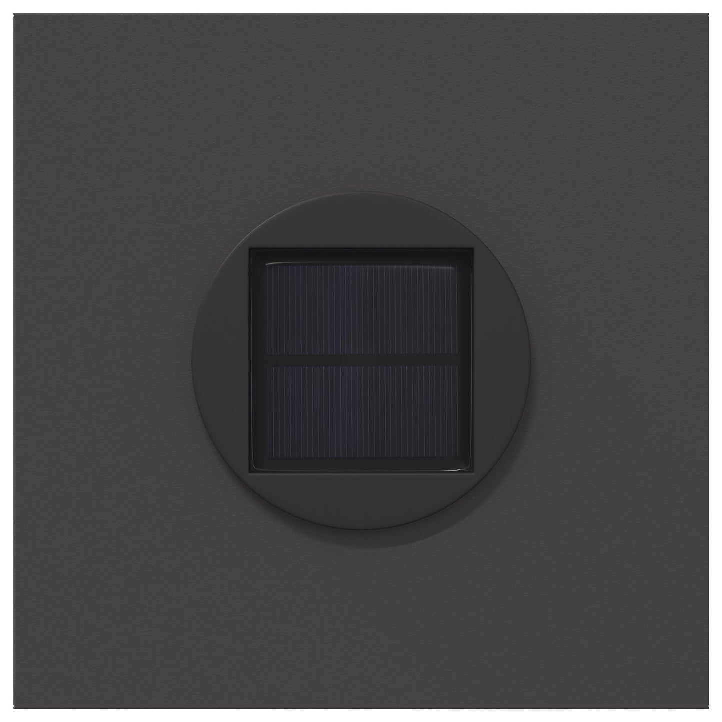 Solar LED Pad Licht 2 pcs Zwart Koudgewalst staal