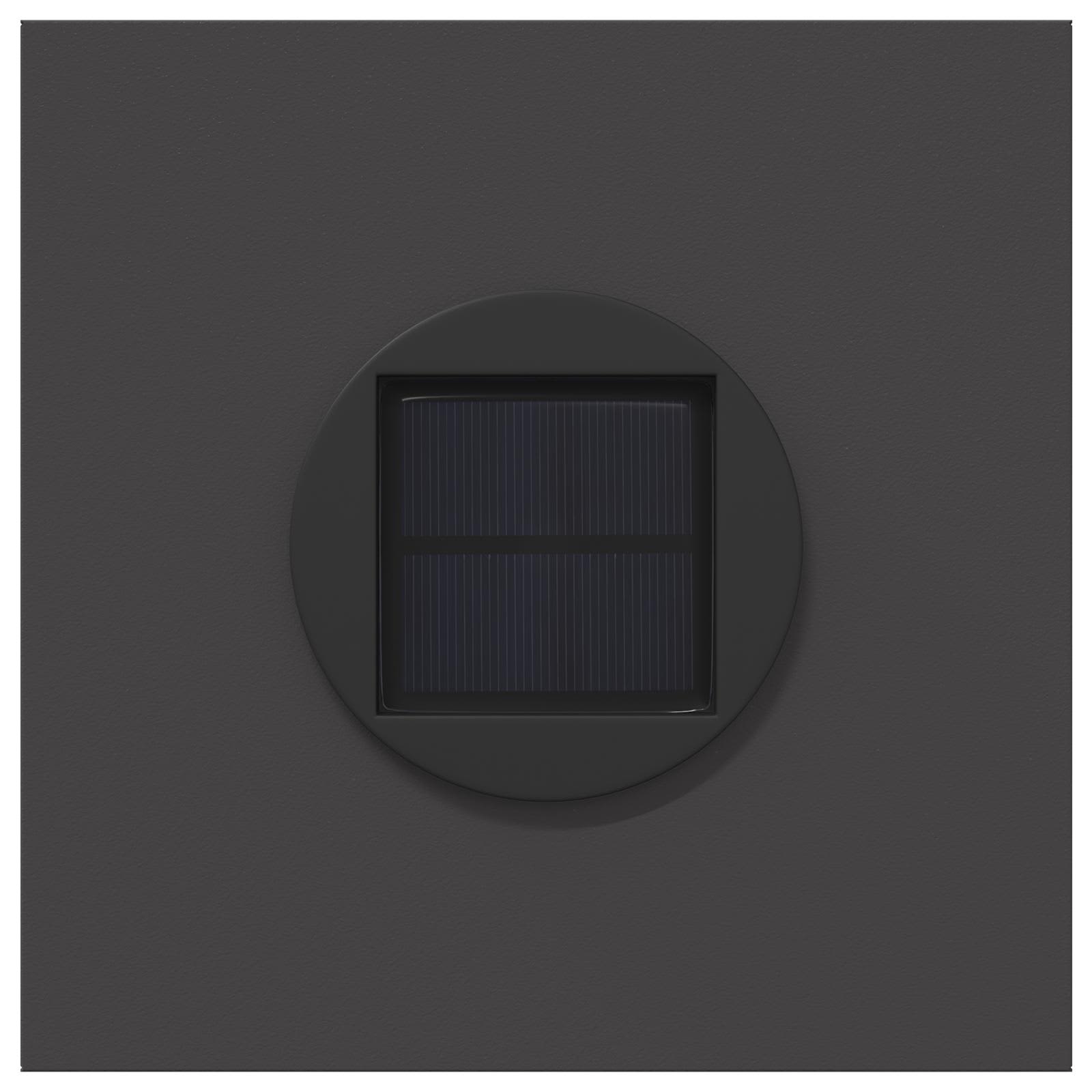 Solar LED Pad Licht 2 pcs Zwart Koudgewalst staal