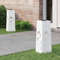 Solar LED Pad Licht 2 pcs Wit Koudgewalst staal