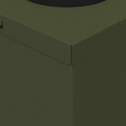 Solar LED Pad Licht 2 pcs Olijf Groen Koudgewalst staal